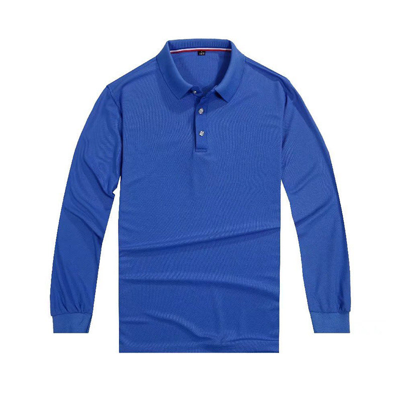 Men's Long Sleeved Polo Shirt Is Loose Breathable And Casual