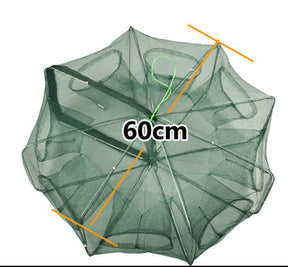 Automatic Multi-hole Fishing Cage Retractable Small Fishing Net Portable Folding Umbrella