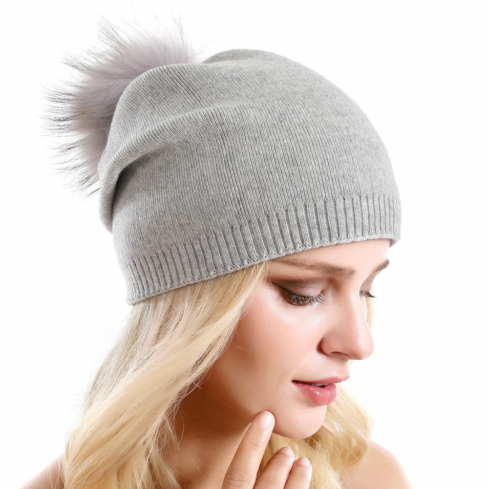 Fur Pompom Hats