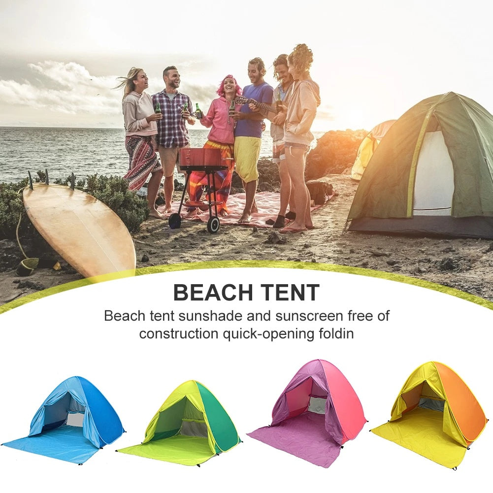 Sunscreen Shelter Tent Anti-UV Pop Up Beach Canopy Outdoor Camping Hiking Tent Travelling Easy Carrying Portable Parts