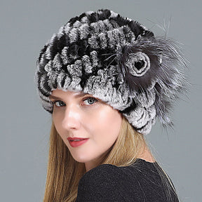 European And American Women's Fur Knitted Hats