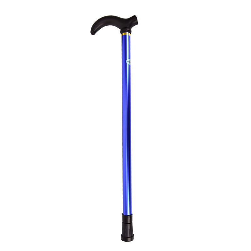 Telescopic Walking Stick Cane Hiking Rubber Tips 6 Grade Alpenstock for Elderly Aluminium Body Climbing Equipment