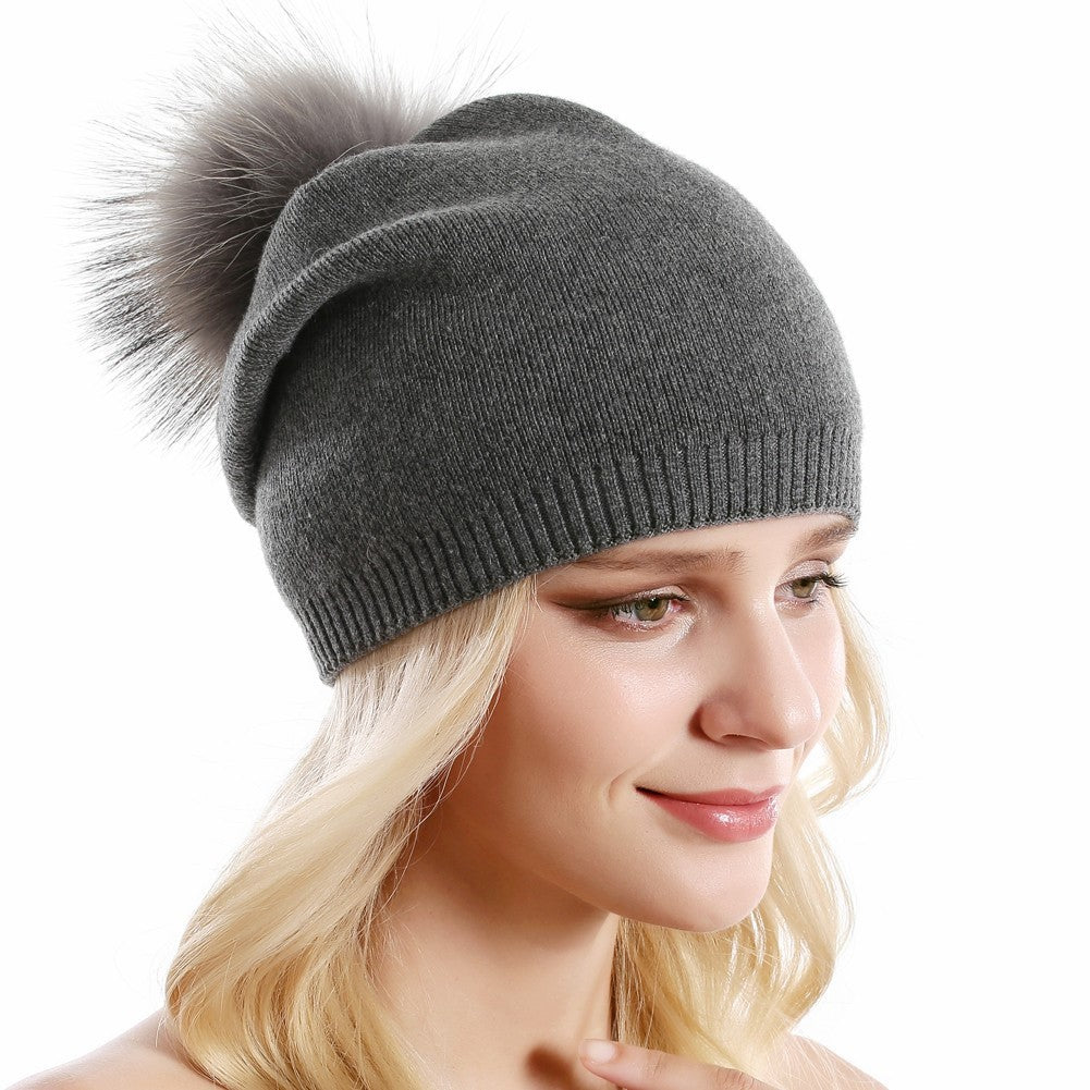 Fur Pompom Hats