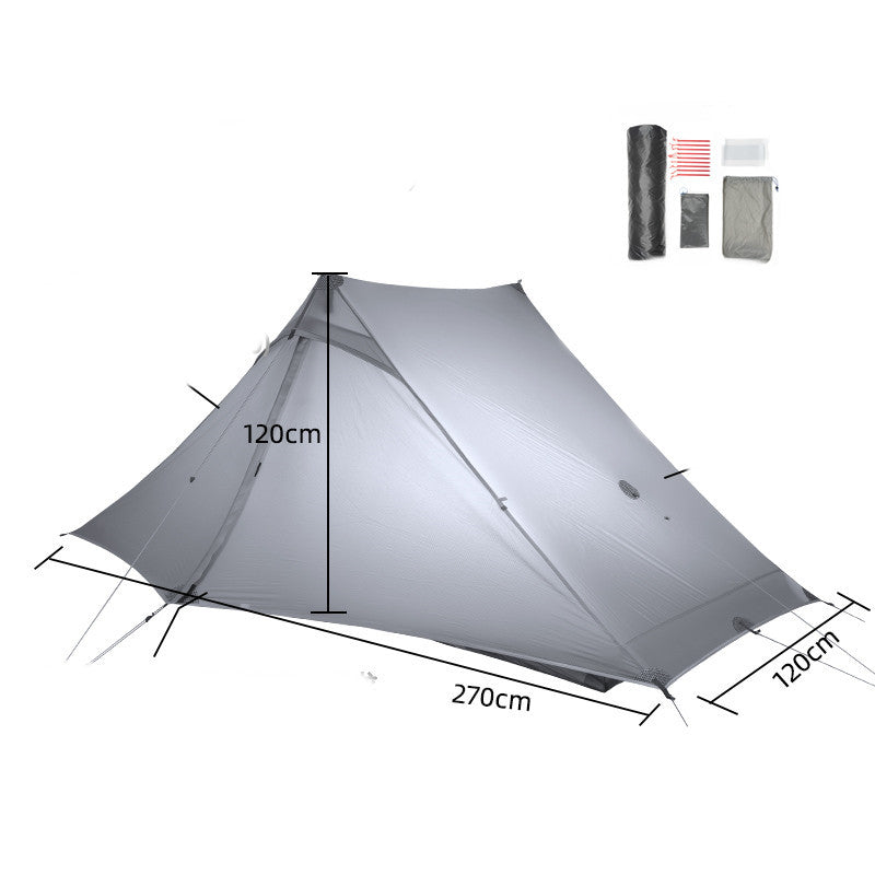 Outdoor Hiking Professional Poleless Tent Ultra-light 20D Double-sided Silicon Coated