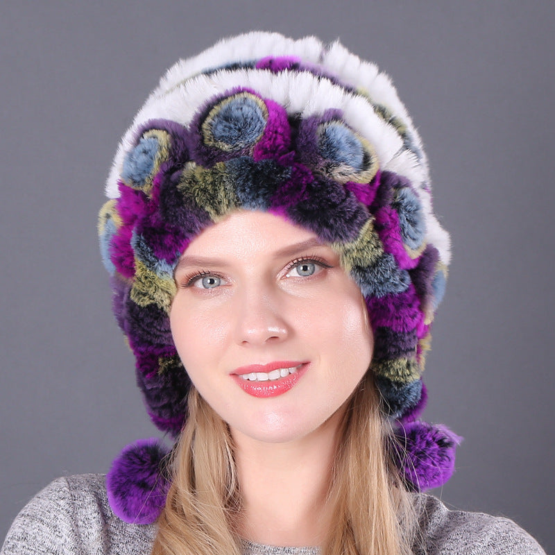 Warm And Thick Earmuffs Knitted Woolen Hats