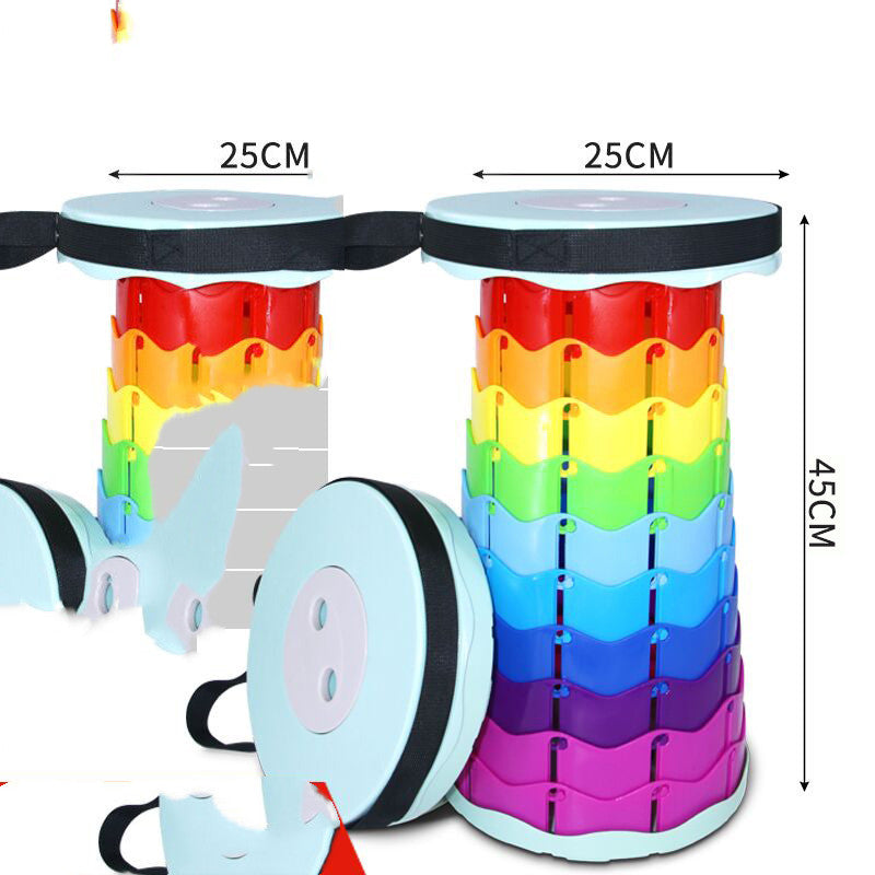 Outdoor Fishing Line Portable Telescopic Stool Multifunctional Plastic Folding Stool