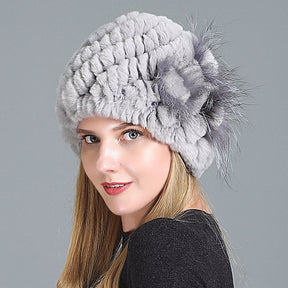 European And American Women's Fur Knitted Hats