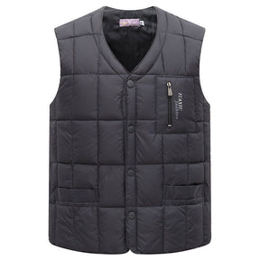 Men's Down Vest Plus-sized Duck Down Vest Warm Autumn And Winter