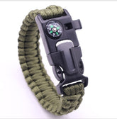 Emergency Paracord Bracelets, Survival Bracelet With Embedded Compass Whistle Survival Fire Starter Scraper Accessories, Suit For Hiking, Camping, Fishing And Hunting