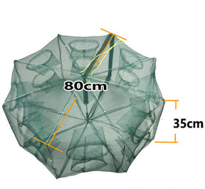 Automatic Multi-hole Fishing Cage Retractable Small Fishing Net Portable Folding Umbrella