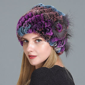 European And American Women's Fur Knitted Hats