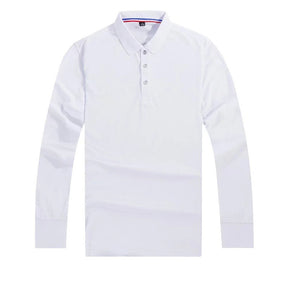 Men's Long Sleeved Polo Shirt Is Loose Breathable And Casual