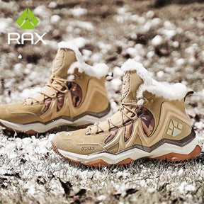 RAX Outdoor Hiking Boots For Men Women Fleece Winter Snow Boots Sports Sneakers Mens Mountain Shoes Trekking Walking Boots