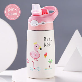 400ML Children Thermos Water Bottle Kids Thermos Mug Baby Duck Billed Straw 316 Stainless Steel Vacuum Flasks Tumbler Thermo Cup