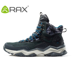 RAX Men Hiking Shoes Mid-top Waterproof Outdoor Sneaker Men Leather Trekking Boots Trail Camping Climbing Hunting Sneakers Women