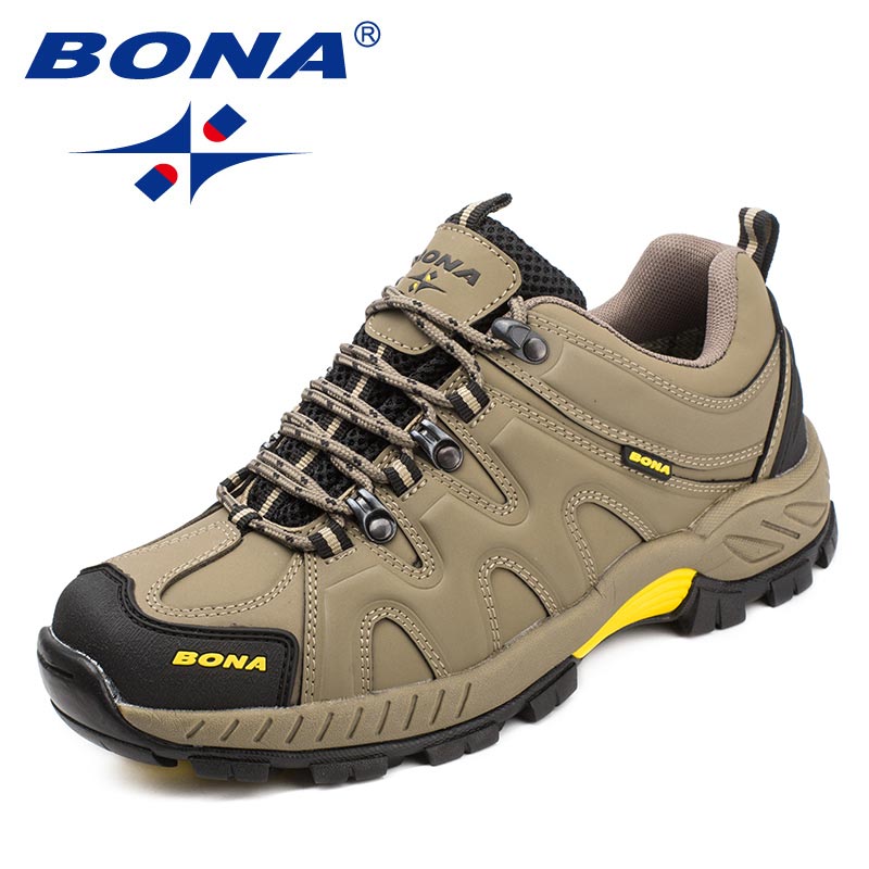 BONA New Arrival Classics Style Men Hiking Shoes Lace Up Men Sport Shoes Outdoor Jogging Trekking Sneakers Fast Free Shipping