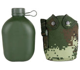 1L Outdoor Sports Water Bottle Military Camping Water Bottle With Pouch Canteen Bottle Camping Hiking Survival Drinking Kettle