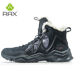 RAX Outdoor Hiking Boots For Men Women Fleece Winter Snow Boots Sports Sneakers Mens Mountain Shoes Trekking Walking Boots