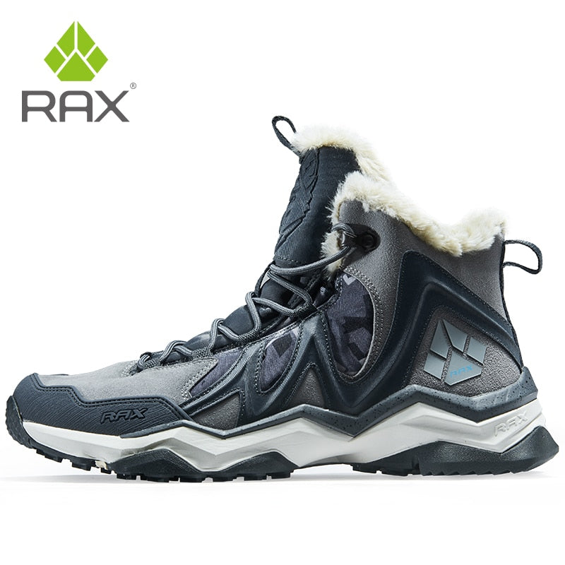 RAX Outdoor Hiking Boots For Men Women Fleece Winter Snow Boots Sports Sneakers Mens Mountain Shoes Trekking Walking Boots