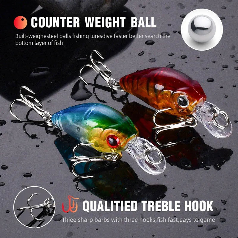 Crank Bait Minnow Fishing Lure Set