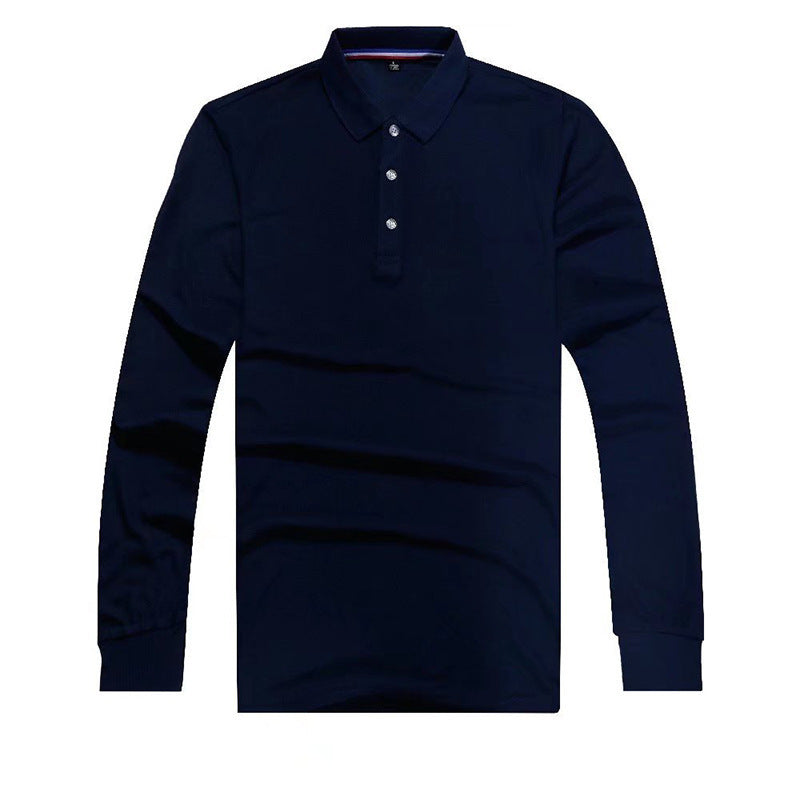 Men's Long Sleeved Polo Shirt Is Loose Breathable And Casual