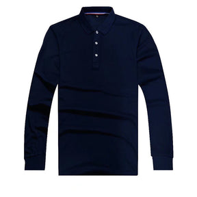 Men's Long Sleeved Polo Shirt Is Loose Breathable And Casual