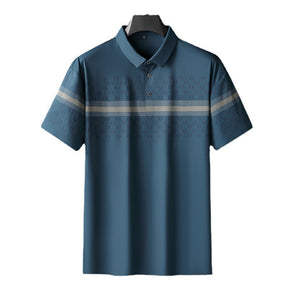 Business Men's Polo Shirt Breathable Printed T-shirt