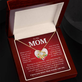 To my mom, love knot necklace