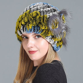 European And American Women's Fur Knitted Hats