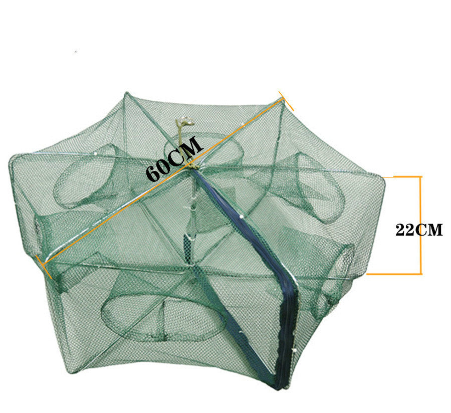 Automatic Multi-hole Fishing Cage Retractable Small Fishing Net Portable Folding Umbrella