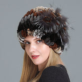 European And American Women's Fur Knitted Hats