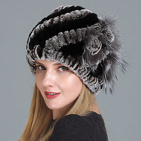 European And American Women's Fur Knitted Hats