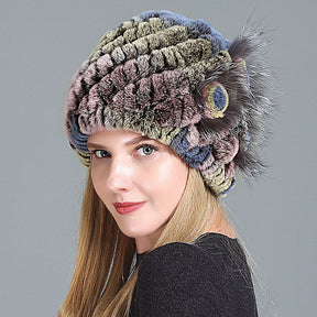 European And American Women's Fur Knitted Hats