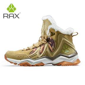 RAX Outdoor Hiking Boots For Men Women Fleece Winter Snow Boots Sports Sneakers Mens Mountain Shoes Trekking Walking Boots